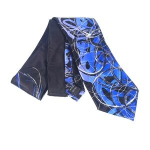 Jerry Garcia Silk Tie Abstract Blue Black Artist Collection 3.5" x 61"